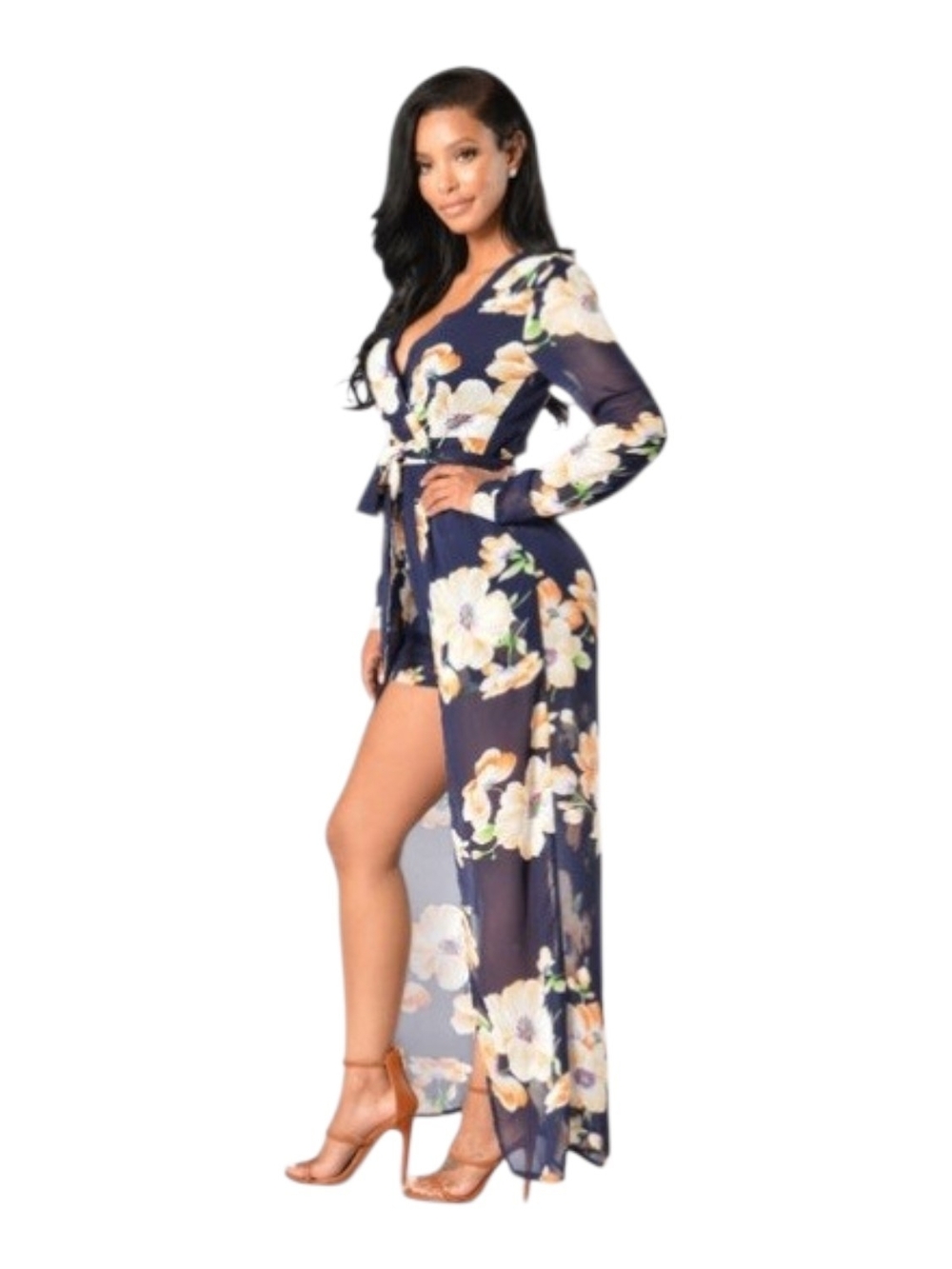 Magnifique romper Fashion Nova Navy avec motif floral 💙